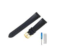 PJFSQAD High-end Silicone Watchbands Fit For Tudor 1958 Black Bay Bronze Small Copper Flower Red Series Strap 22mm(Black-GD-K13)