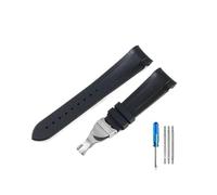 PJFSQAD High-end Silicone Watchbands Fit For Tudor 1958 Black Bay Bronze Small Copper Flower Red Series Strap 22mm(Black-ST-Z20)