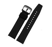 PJFSQAD Leather With Silicone Bottom Watchband Fit For SRPD76K1 SRPE80K1 SRPE79K1 Wristband Sports Strap 22mm Black Brown(Nylon black black)