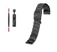 PJFSQAD Matte Black Steel Belt 20mm 22mm Fit For Timex T49963 T49905 TW4B14200 Stainless Strap Men Metal Watch Band(3107-black,20mm)