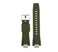 PJFSQAD Modified Nylon Watchband Fit For Casio For G-SHOCK GST-B400 GST-B400BD/AD Silicone Rubber Watch Band Strap Bracelet(Silicone green SK)