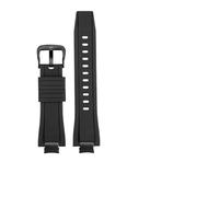 PJFSQAD Modified Nylon Watchband Fit For Casio For G-SHOCK GST-B400 GST-B400BD/AD Silicone Rubber Watch Band Strap Bracelet(Silicone black BK)