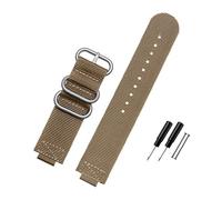 PJFSQAD Nylon Canvas Watchstrap 24 * 16mm Convex Interface Black Army Green Blue Men Watchband Fit For Timex ADVENTURE T2N721 T2N720 TW2T76500(Khaki-S pin)