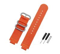 PJFSQAD Nylon Canvas Watchstrap 24 * 16mm Convex Interface Black Army Green Blue Men Watchband Fit For Timex ADVENTURE T2N721 T2N720 TW2T76500(Orange-S pin)