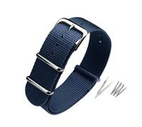 PJFSQAD Nylon Strap Adaption Fit For Casio/Fit For CITIZEN/For Seiko Bracelet Unisex Watch Accessories 18mm19mm 20mm 21mm 22mm 24mm(4 blue,22mm)