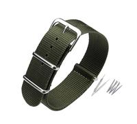 PJFSQAD Nylon Strap Adaption Fit For Casio/Fit For CITIZEN/For Seiko Bracelet Unisex Watch Accessories 18mm19mm 20mm 21mm 22mm 24mm(19 Army green,24mm)