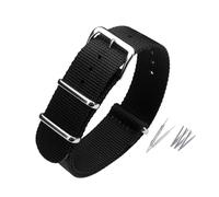 PJFSQAD Nylon Strap Adaption Fit For Casio/Fit For CITIZEN/For Seiko Bracelet Unisex Watch Accessories 18mm19mm 20mm 21mm 22mm 24mm(6 black,22mm)