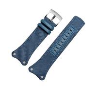 PJFSQAD Nylon + strap black Brown blue men's wristband Fit For CK K4B384B3 K4B371B6 K4B371B3 K4B384B6 canvas watch chain watchband(Blue silver)
