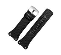 PJFSQAD Nylon + strap black Brown blue men's wristband Fit For CK K4B384B3 K4B371B6 K4B371B3 K4B384B6 canvas watch chain watchband(Black silver)