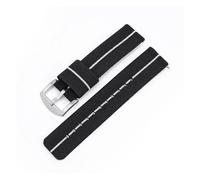 PJFSQAD Nylon Strap Fit For Samsung Galaxy Watch 42mm 20mm 22mm 3 41mm 46mm Active 2 For Gear For Amazfit Bip Band(Black 1 silver,22mm)