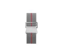 PJFSQAD Parachute Watch Strap Elastic Nylon band Fit For Seiko For Rolex For Water Ghost For Citizen For Tudor Men‘s Canvas Sport Bracelet 20mm 22mm(I red line-silver,22mm)