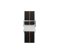 PJFSQAD Parachute Watch Strap Elastic Nylon band Fit For Seiko For Rolex For Water Ghost For Citizen For Tudor Men‘s Canvas Sport Bracelet 20mm 22mm(J orange line-,20mm)