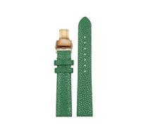 PJFSQAD Pearl Fish Skin Watch Strap Suitable Fit For Longines For FIYTA/Fit For EBOHR 718864 718964 718874 Women's Chain Red 16mm(Green rg bk)