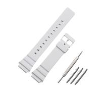 PJFSQAD Resin strap men's pin buckle watch accessories sports waterproof Fit For Casio MRW-200H W-752 w-s210H W-800H W-735H band(Bianco)