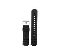 PJFSQAD Silicone Rubber Watch Strap 16mm Black Men's Watchband Accessory Fit For CASIO For G-SHOCK 4778 AW-591 AW-590 AW-5230 AWG-M100 AWG-M101(Black-S pin)