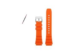 PJFSQAD Silicone Rubber Watch Strap Fit For SEIKO NO.5 Prospex SRPD63K1 SRPD79 SRPE31 20mm 22mm Black Green Red Orange Blue Men's Watchband(Orange-S pin,20mm)