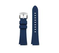 PJFSQAD Silicone Rubber Watchstrap 24 * 16mm Convex Joint Black Blue Green Orange Men Watchband Fit For Timex Adventure Tidal IQ T2N720 T2N721(Dark blue-S pin)
