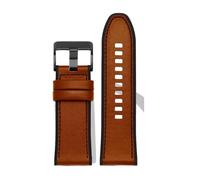 PJFSQAD Silicone skinned watch strap Fit For seven Fridays Diesel's new silicone watchband m2 / 02 P1B/01 Leather Bracelet 28mm belt(Brown 01 BK)