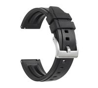 PJFSQAD Silicone Watch Band Quick Release Rubber Straps 18mm 19mm 20mm 21mm 22mm 24mm Diving Men Watches Accessories(Black 1,21mm)