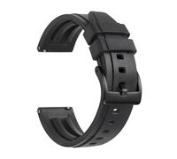 PJFSQAD Silicone Watch Band Quick Release Rubber Straps 18mm 19mm 20mm 21mm 22mm 24mm Diving Men Watches Accessories(Black 2,24mm)