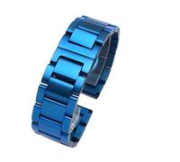 PJFSQAD Solid Stainless Steel Strap Accessories Fit For Armani For Jeep For Fossil For Tissot For Casio PRG-600 650 For Swordfish 316 Metal steel WatchBand 20MM(A-blue,18mm)