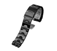 PJFSQAD Solid Stainless Steel Watchband Fit For Swatch YGS740 YGS749G YIS401 YCS443 YVS451 For IRONY Men's Strap 17mm 19mm 21mm Women's Bracelet(171-black,19mm)