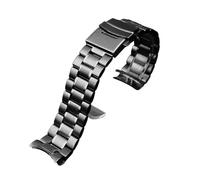 PJFSQAD Stainless Steel Watchband Curved Strap Fit For Casio EFV-540 BEM501/506 EFB-660 BEM-506 ECB900 Men's Bracelet Wristband 20mm 22mm(A black,22mm)