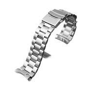PJFSQAD Stainless Steel Watchband Curved Strap Fit For Casio EFV-540 BEM501/506 EFB-660 BEM-506 ECB900 Men's Bracelet Wristband 20mm 22mm(A silver,20mm)