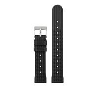 PJFSQAD Waffle Watchband 20mm 22mm Fast Release Breathable Skin Friendly Replacement Soft Premium Rubber Strap Watch Band(WD.F1-Black,20mm)