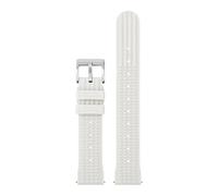 PJFSQAD Waffle Watchband 20mm 22mm Fast Release Breathable Skin Friendly Replacement Soft Premium Rubber Strap Watch Band(WD.F2-White,20mm)
