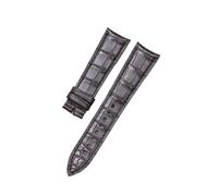 PJFSQAD Watchband Suitable Fit For Jaeger-LeCoultre MASTER Curved End 21mm Leather Watch Belt Brown Black Dark(Dark brown)