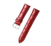 PJFSQAD Watchbands Bamboo Pattern Strap Watch Accessories 12/14/16/18/20/22 mm Leather Men Women Wristwatch Band(Hot Pink,20mm)