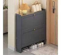 PJGFBYT Shoe Cabinet With 2 Flip Drawers For Entryway, Freestanding Shoe Rack Storage Modern Narrow And Slim Hidden Shoe Rack With Door For Hallway, Bedroom, Apartment(Size:20inch/50cm,Color:2 Tier)