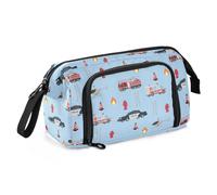 PJGINUIUA Fire Truck Engine Ambulance Police Car Pencil Pouch Boys Pencil Case, Multi-slot Pen Bag Desk Organizer for Teens Adults Students