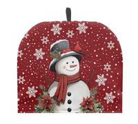 PJHEQOXE Christmas Snowflake Snowman Teapot Dust Cover Tea Cozy for Teapot,Foldable Kitchen Kettle Dust Tea Pot Decorative Cover for Kitchen,Tea Cosy
