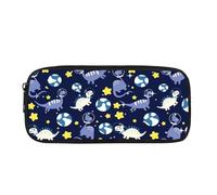 PJHEQOXE Cute Pencil Case Pouch Multipurpose School Pencil Pouch Pencil Case Large Capacity Pencil Pouch Pen Bag For School Teen Girl Boy Space Dinosaur