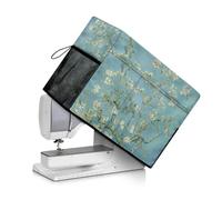PJHEQOXE Elegant Apricot Blossom Sewing Machine Cover with Storage Pocket,Enhance Your Sewing Experience with Artistic Flair, Duty, Dust & Pet Hair Protection , Fits Brother, Singer, Janome
