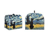 PJHEQOXE Kitchen Aid Mixer Cover & Tea Cosy for Teapot Set,Van Gogh's Starry Night Kitchen Kettle Dust Cover Stand Mixers Dust Covers Compatible with 6-8 Mixer, Coffee Maker Blender Juicer Small