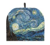 PJHEQOXE Starry Night Oil Painting Tea Cozy for Teapot Cover with Handle Tea Kettle Dust Cover Warmer Cover Teapot Cozy Room Decor Van Gogh Teapot Cover Dome Shaped for Keeping Warm (Blue)