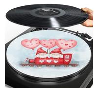 PJHEQOXE V Day Elf Pattern Turntable Mat Platter Slipmat For 12" Vinyl Vintage Record Player - Antistatic Cover, Reduces Noise & Sounds From Static & Dust - Record Player Mat