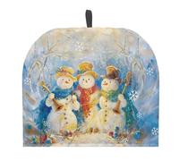 PJHEQOXE Xmas Tea Cozy for Teapot Cute Snowman Tea Kettle Cover Tea Pot Kitchen Decorative with Handle Dust Cover for Keeping Warm Can Hung and Folded