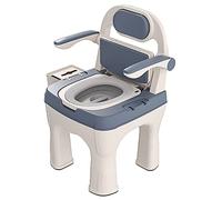 PJHFHU Deluxe Bariatric Drop Arm Bedside Toilet Chair with Soft Backrest and Padded- Big Bedside Commode Potty Chair for Adult, Easy To Assemble and Safer Toilet Alternative, Supports Up To 660 Lbs