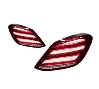 PJJUHS Rear Tail Light Assembly For Benz W205 C Class 2015-2021 LED Auto Taillight Assembly Upgrade Signal Lamp Accessories(For 15-18 S Design)