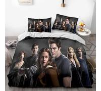 PJJUHS Vampire Romance Legend Gothic Printed Duvet Cover 3 Piece Set - Microfiber Dark Romantic Bedding set (Style4,Double(200x200cm)+50x75cmx2)