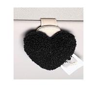 PJJUHS Vehicle Glasses Clip Universal Multifunctional Creative Car Glasses Holder(Black Heart with Beige Clip)