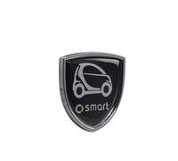 PjjxQf Car 3D Emblems for Smart 450 451 453 Fortwo Forfour-Modelle,Trunk Badge Front Grille Tailgate Emblem Hood Trunk Badgear Front Bonnet Logo Styling Sign Body,B-normal