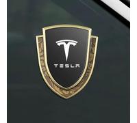 PjjxQf Car 3D Emblems for Tesla Model 3 Facelift 2023-Modelle,Trunk Badge Front Grille Tailgate Emblem Hood Trunk Badgear Front Bonnet Logo Styling Sign Body,B-normal