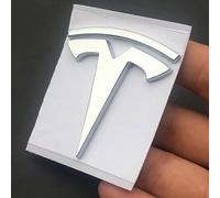PjjxQf Car 3D Emblems for Tesla Model X 2015-2023-Modelle,Trunk Badge Front Grille Tailgate Emblem Hood Trunk Badgear Front Bonnet Logo Styling Sign Body,B-normal