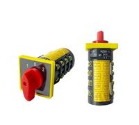 PJKTBEYI Changeover Switch 3 Position 380V 10A 4 Poles Rotary Cam Switches Manual Selector HZ5B-10/4 M08