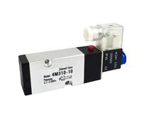 PJKTBEYI Solenoid Valve Air Two-Position Five-Way Electronic Pneumatic 4M310-10 DC12V DC24V AC220V AC110V AC24V With 4mm 6mm 8mm Fittings(Wite-6mm-fittings,DC12V)